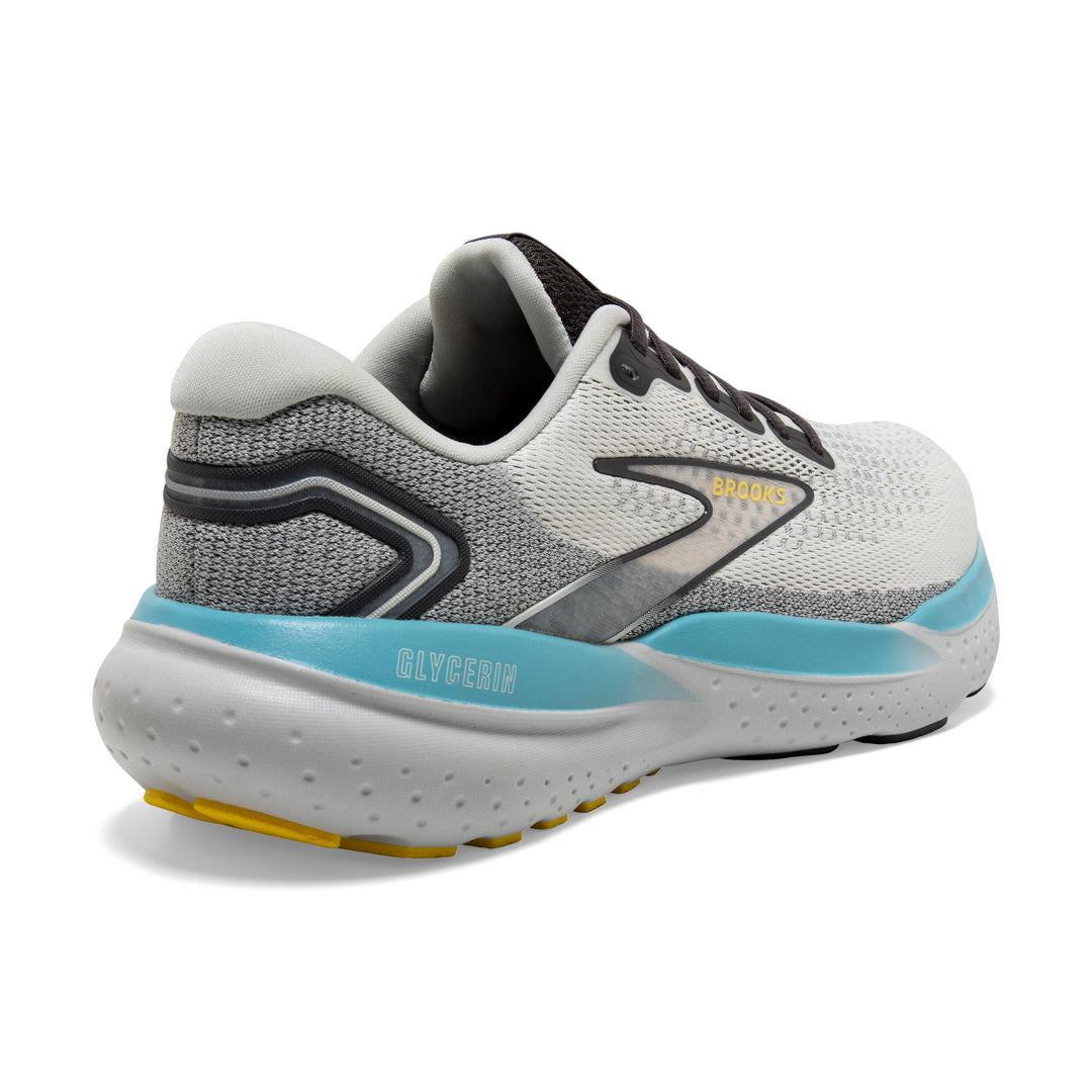 Men's Brooks Glycerin 21 Color: Coconut/Forged Iron/Yellow 2