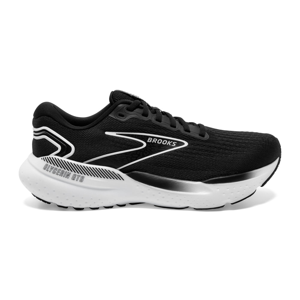 Men's Brooks Glycerin GTS 21 Color: Black/Grey/White (WIDE WIDTH) 2