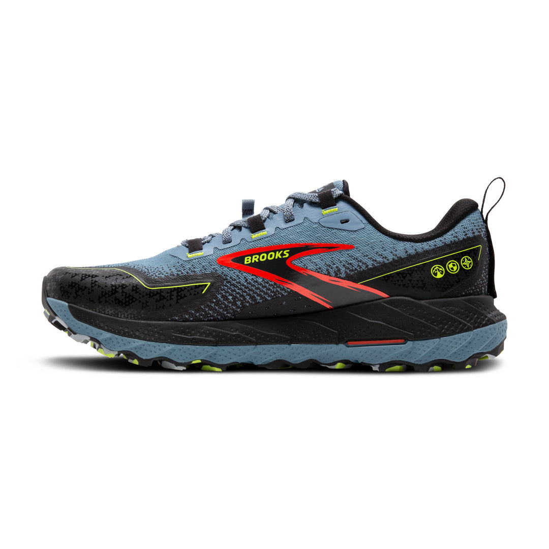 Men's Brooks Cascadia 18 Color: Citadel/Ebony/Lime 4