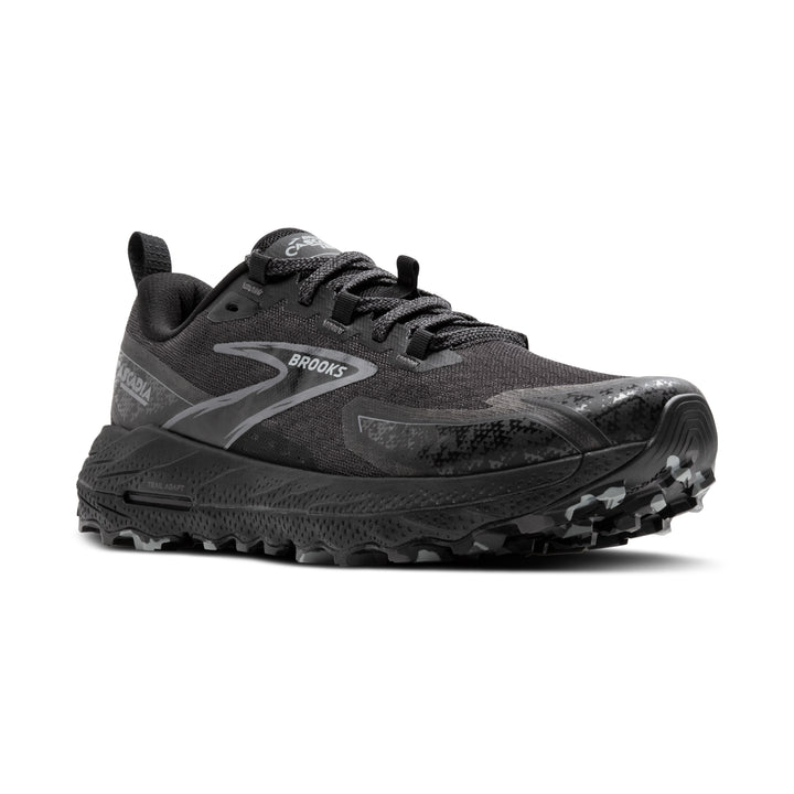 Men's Brooks Cascadia 18 Color: Black/Black Pearl/Grey 1