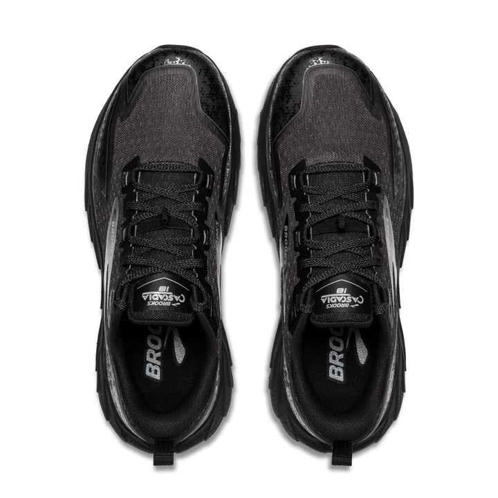 Men's Brooks Cascadia 18 Color: Black/Black Pearl/Grey 5