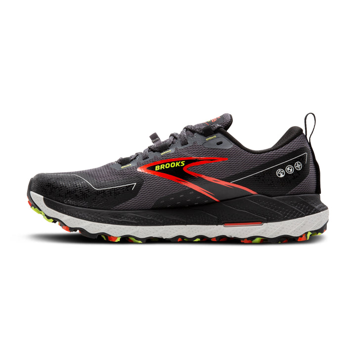 Men's Brooks Cascadia 18 GTX Color: Black Pearl/ Tomato  4