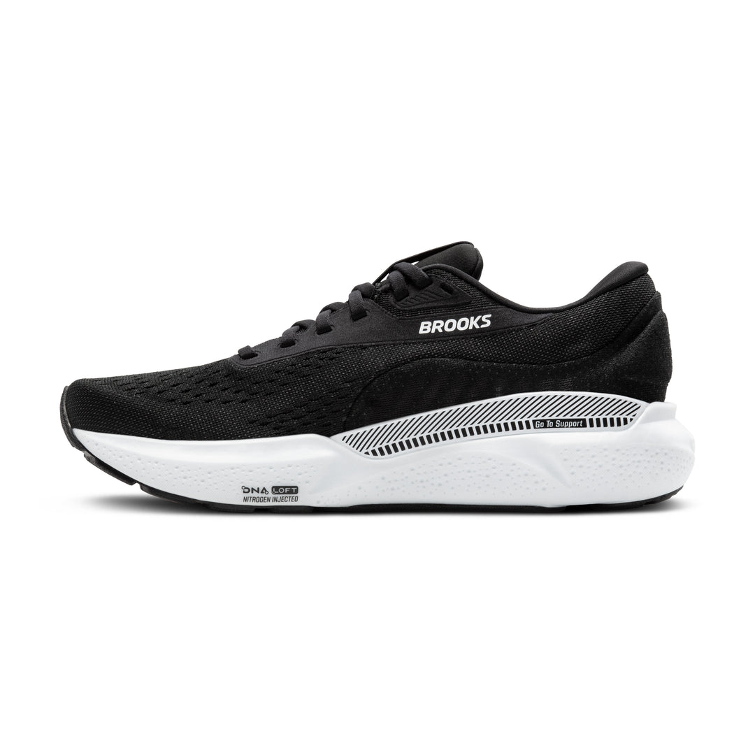 Men's Brooks Adrenaline GTS 24 Color: Black/White (WIDE WIDTH) 4