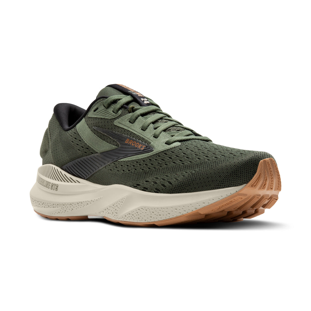 Men's Brooks Adrenaline GTS 24 Color: Thyme/Black/Chateau Grey 1