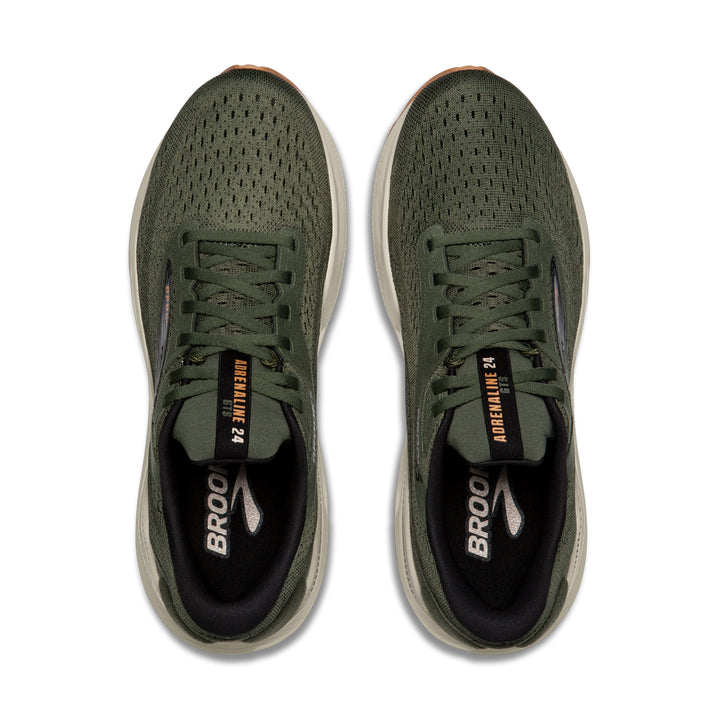 Men's Brooks Adrenaline GTS 24 Color: Thyme/Black/Chateau Grey 5