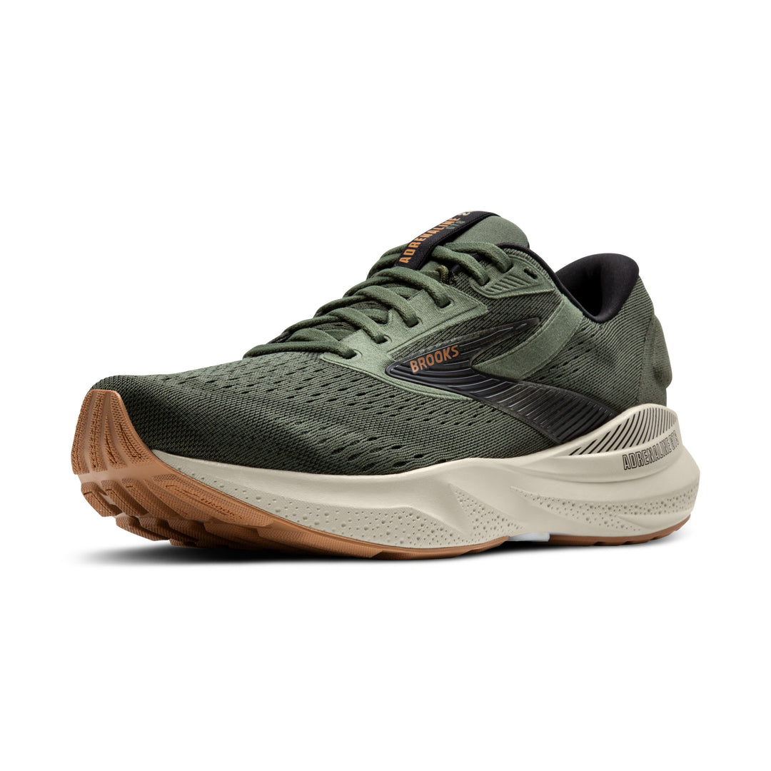 Men's Brooks Adrenaline GTS 24 Color: Thyme/Black/Chateau Grey 3