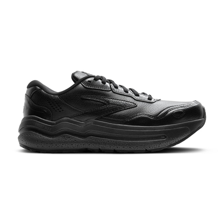 Men's Brooks Ghost Max 2 Leather Color: Black/Black (WIDE WIDTH) 2