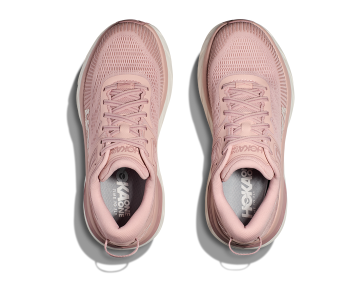 Women's Hoka Bondi 7 Color: Peach Whip / White 4