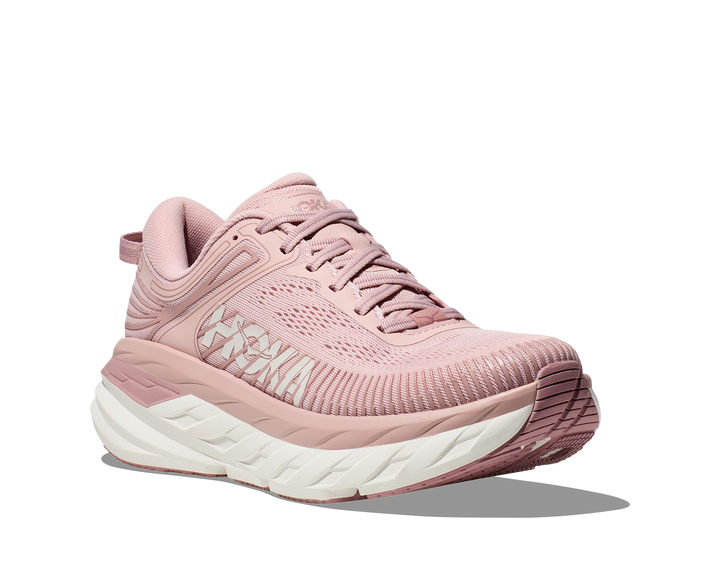 Women's Hoka Bondi 7 Color: Peach Whip / White 1