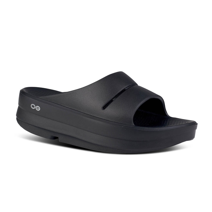 Women's Oofos OOmega Ooahh Sandal Color: Black 