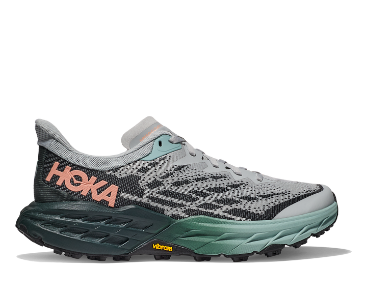 Women's Hoka Speedgoat 5 Color: Harbor Mist / Spruce (WIDE WIDTH)