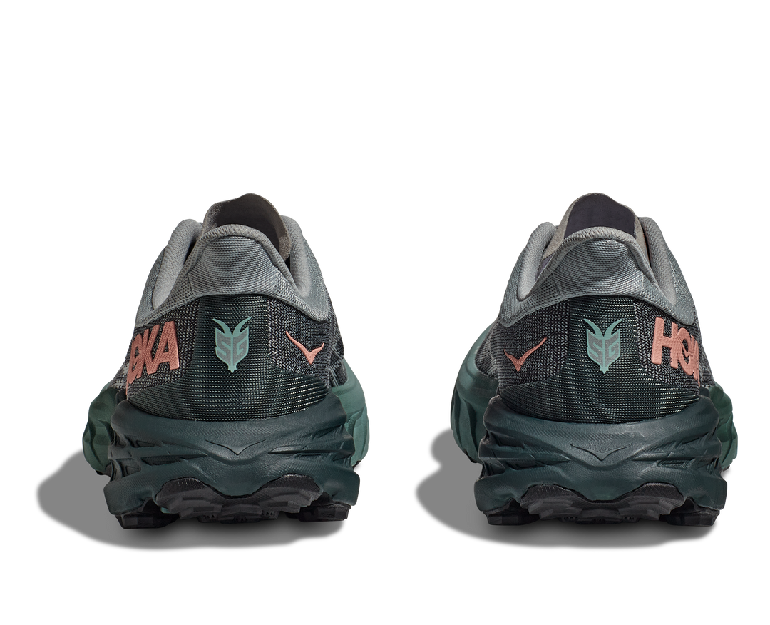 Women's Hoka Speedgoat 5 Color: Harbor Mist / Spruce (WIDE WIDTH)