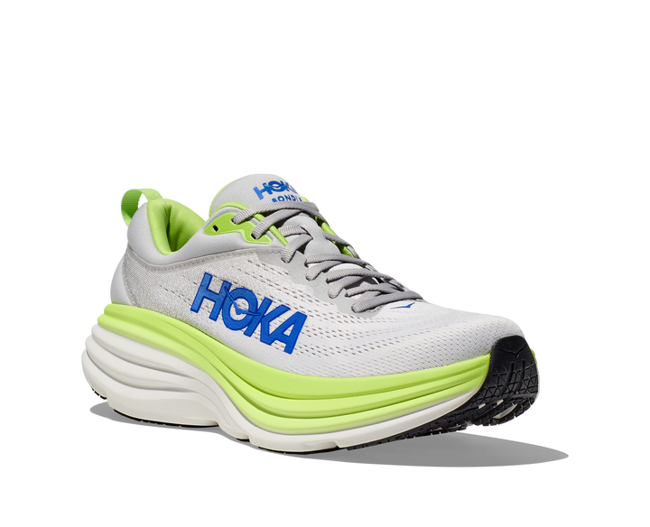 Men's Hoka Bondi 8 Color: Stardust/ Lettuce (WIDE WIDTH) 1