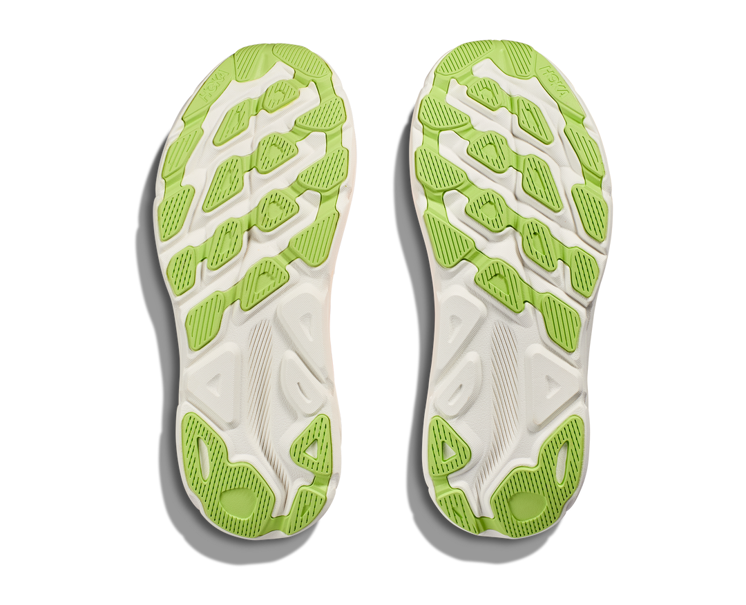 Men's Hoka Clifton 9 Color: Solar Flare/ Lettuce  7