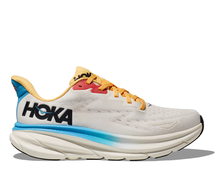 Women's Hoka Clifton 9 Color: Blanc / Swim Day  6