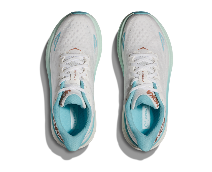 Women's Hoka Clifton 9 Color: Frost/Rose Gold  4