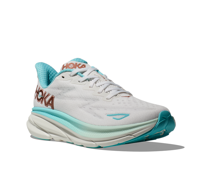 Women's Hoka Clifton 9 Color: Frost/Rose Gold  1