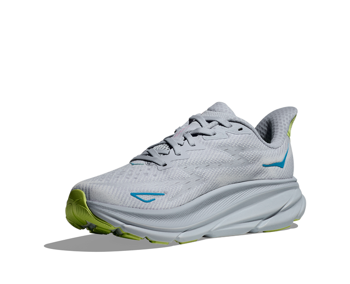 Women's Hoka Clifton 9 Color: Gull/Sea Ice (WIDE WIDTH) 2