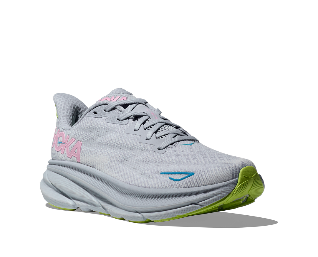 Women's Hoka Clifton 9 Color: Gull/Sea Ice (WIDE WIDTH) 1