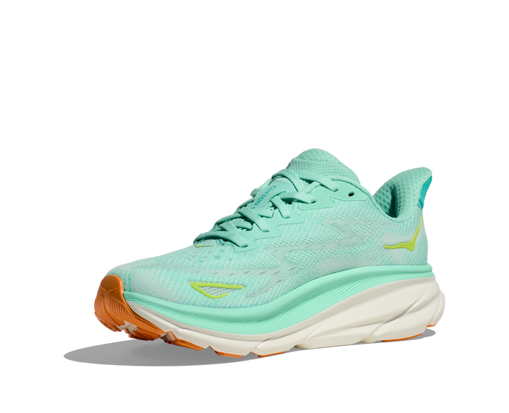 Women's Hoka Clifton 9 Color: Seafoam / Aqua Breeze2