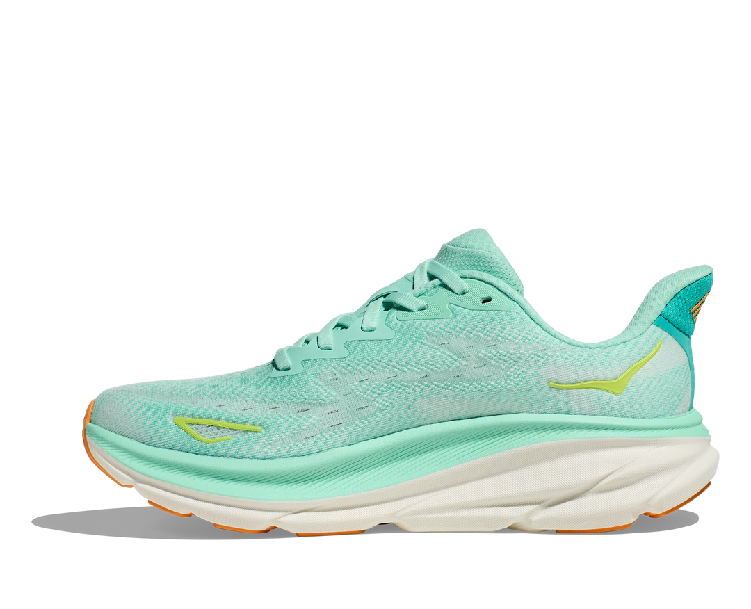 Women's Hoka Clifton 9 Color: Seafoam / Aqua Breeze 5