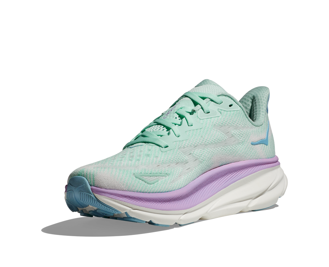 Women's Hoka Clifton 9 Color: Sunlit Ocean/Lilac Mist (WIDE WIDTH)