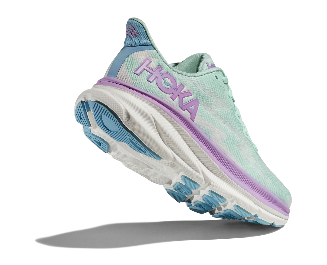 Women's Hoka Clifton 9 Color: Sunlit Ocean/Lilac Mist (WIDE WIDTH)