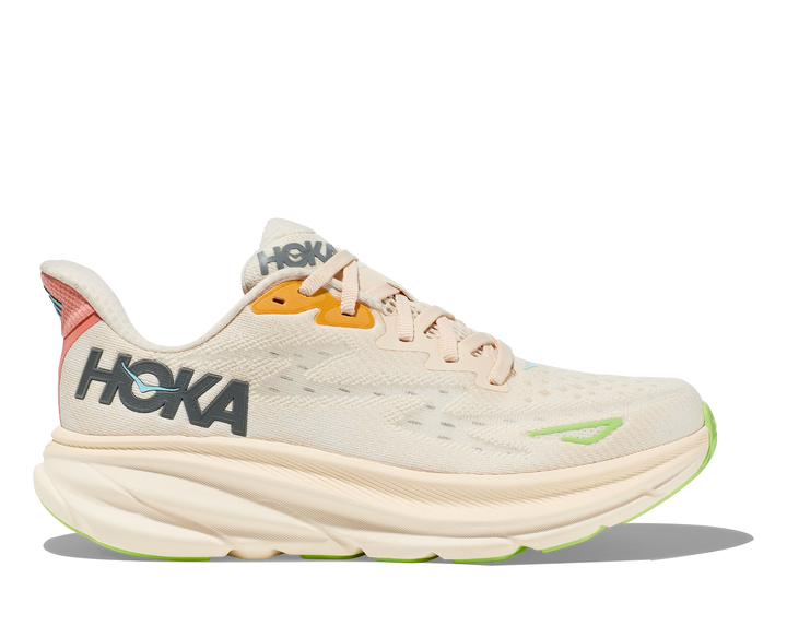 Women's Hoka Clifton 9 Color: Vanilla / Astral (WIDE WIDTH) 6