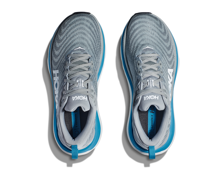 Men's Hoka Gaviota 5 Color: Limestone / Diva Blue