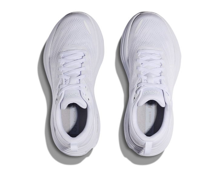 Women's Hoka Bondi 8 Color: White/White (WIDE WIDTH) 7