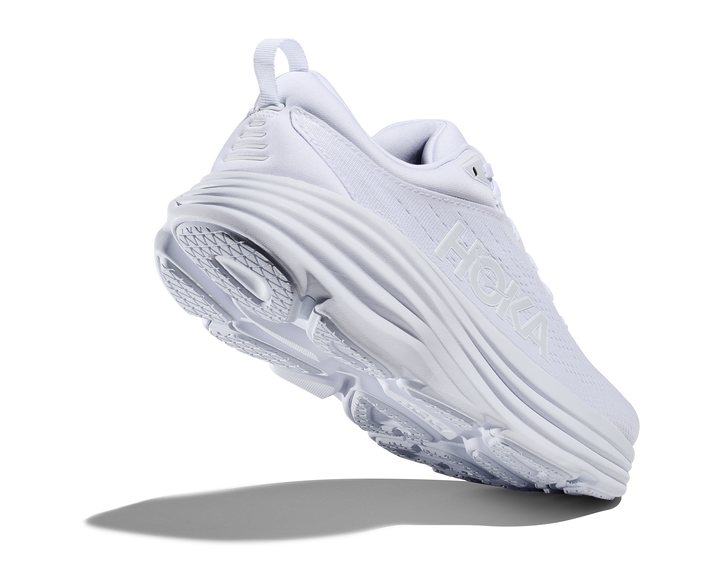 Women's Hoka Bondi 8 Color: White/White (WIDE WIDTH) 6