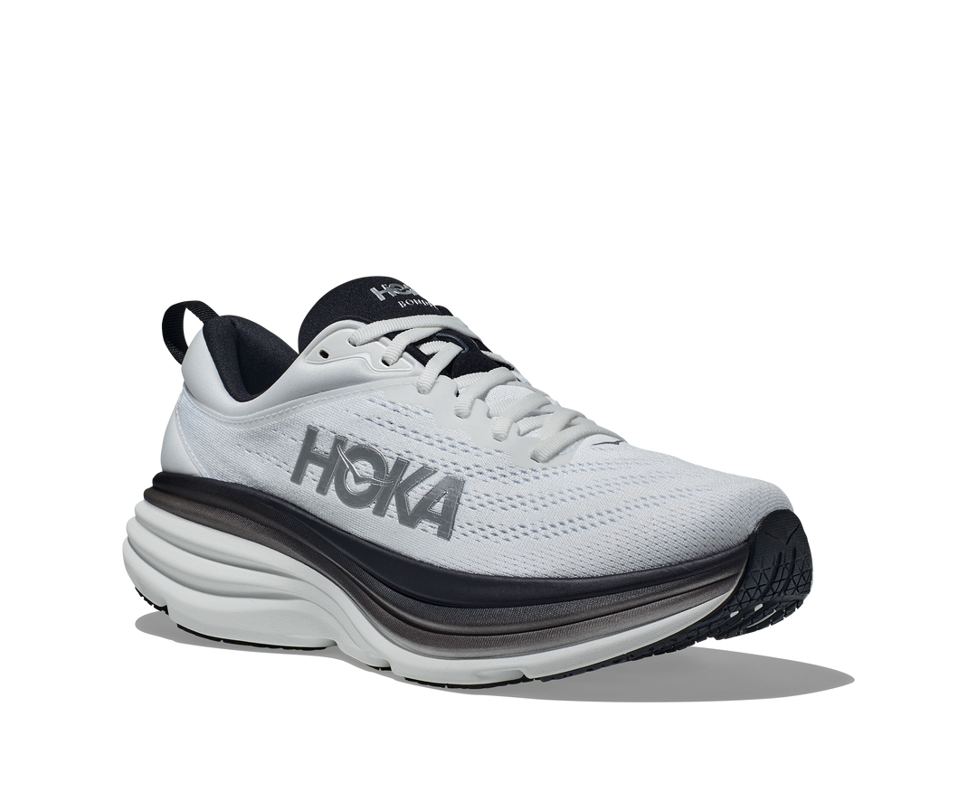 Men's Hoka Bondi 8 Color: White / Black