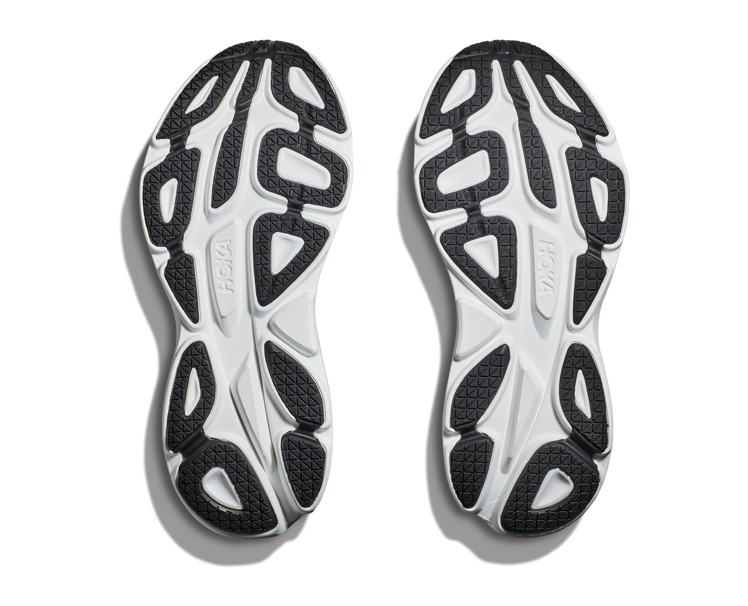 Men's Hoka Bondi 8 Color: White / Black (WIDE WIDTH)