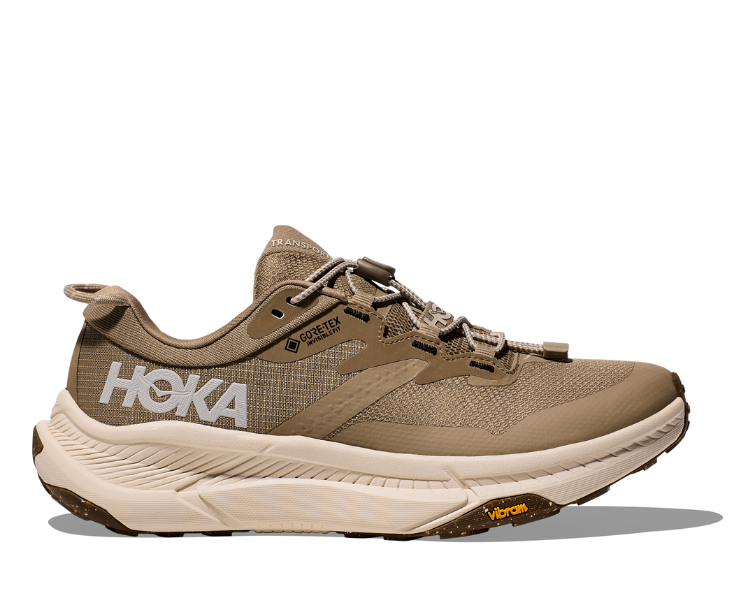 Women's Hoka Transport GTX Color: Dune / Eggnog 3