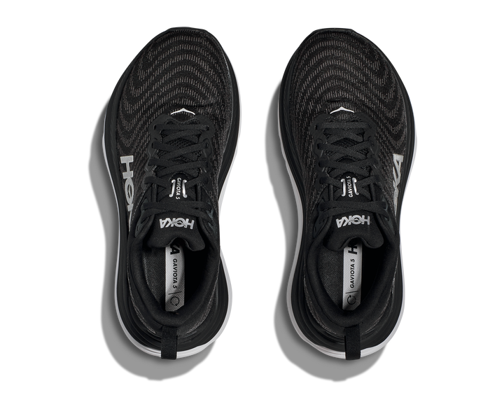 Women's Hoka Gaviota 5 Color: Black / White  (WIDE WIDTH)