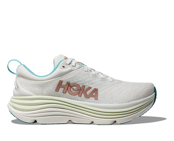 Women's Hoka Gaviota 5 Color: Frost / Rose Gold (WIDE WIDTH) 8