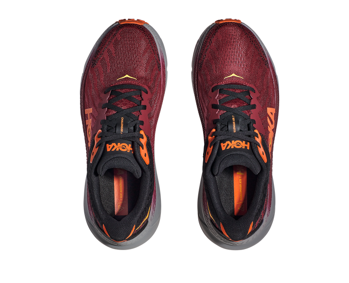 Men's Hoka Challenger 7 Color: Cabernet / Flame