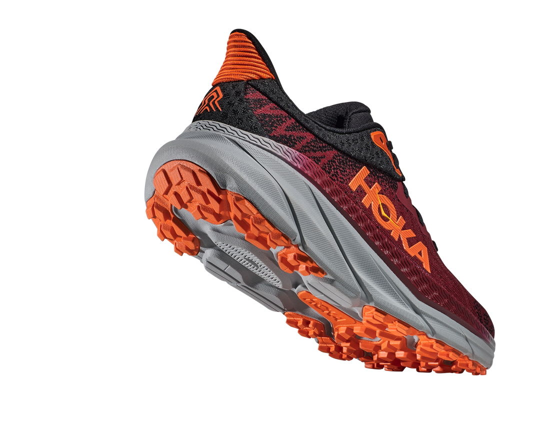 Men's Hoka Challenger 7 Color: Cabernet / Flame