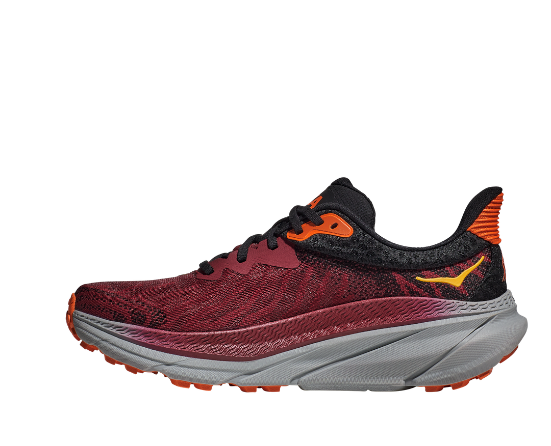 Men's Hoka Challenger 7 Color: Cabernet / Flame