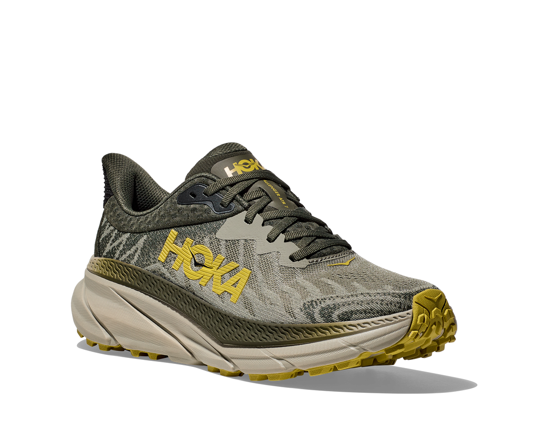 Men's Hoka Challenger 7 Color: Olive Haze / Forest Cover (WIDE WIDTH) 1