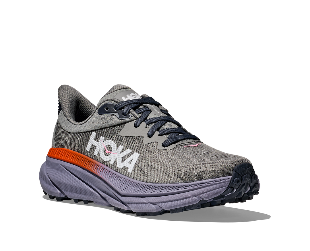 Women's Hoka Challenger 7 Color: Galactic Grey/ Wild Indigo 1