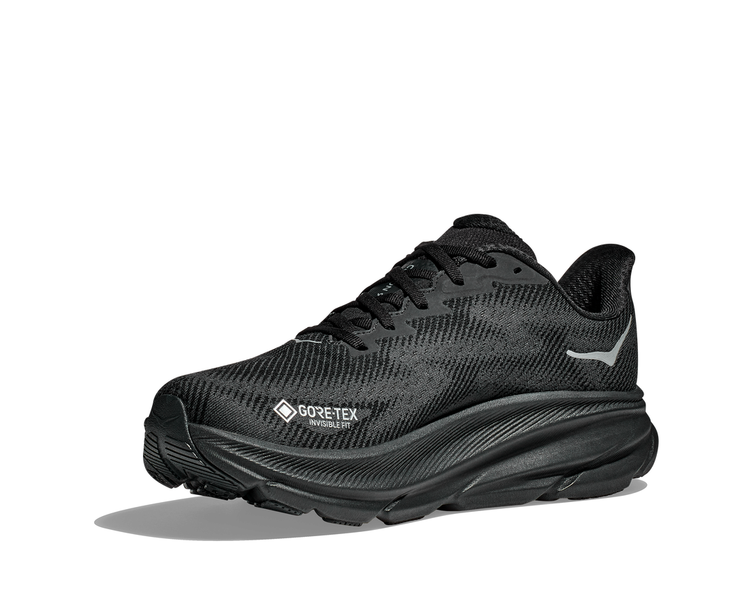 Men's Hoka Clifton 9 GTX Color: Black/ Black