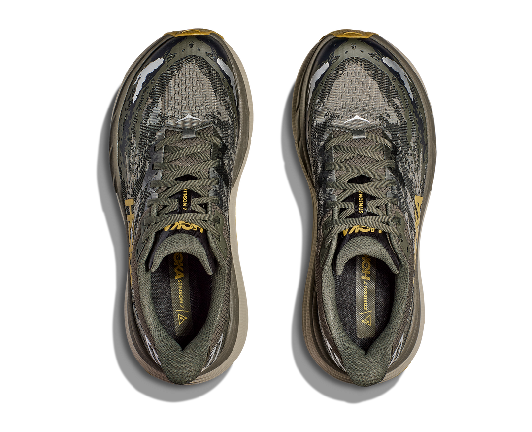 Men's Hoka Stinson 7 Color: Olive Haze / Forest Cover  4