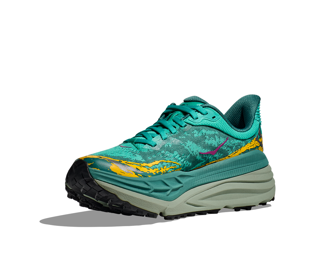 Women's Hoka Stinson 7 Color: Electric Aqua/ Ocean  2