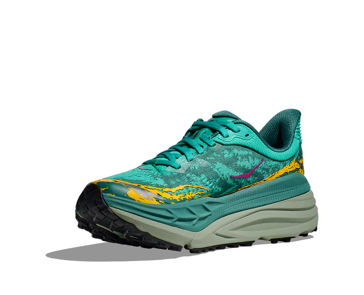 Women's Hoka Stinson 7 Color: Electric Aqua/ Ocean  2