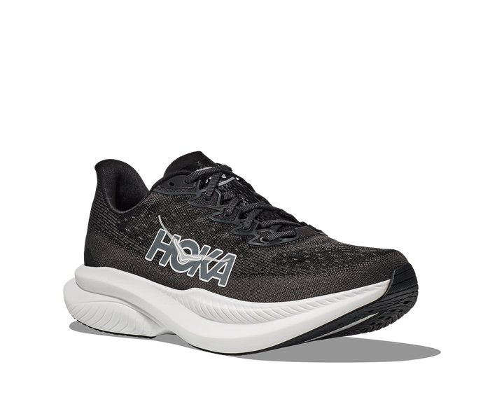 Men's Hoka Mach 6 Color: Black / White