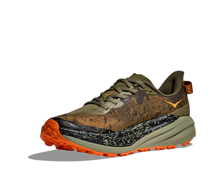 Men's Hoka Speedgoat 6 Color: Ant Olive/ Squash  2