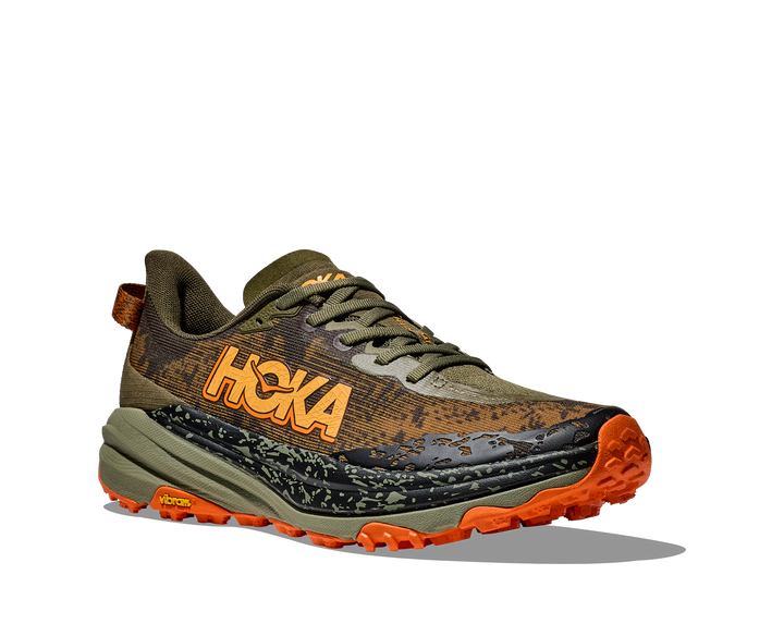 Men's Hoka Speedgoat 6 Color: Ant Olive/ Squash  1