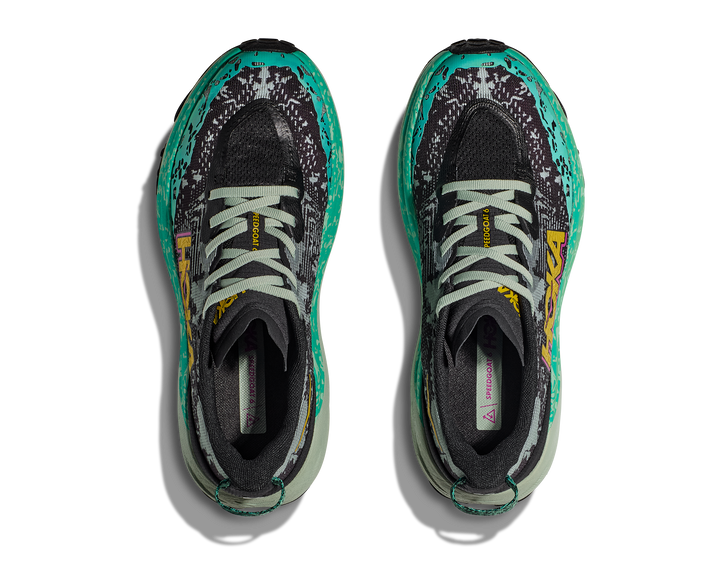 Women's Hoka Speedgoat 6 Color: Black / Aloe Vera  3