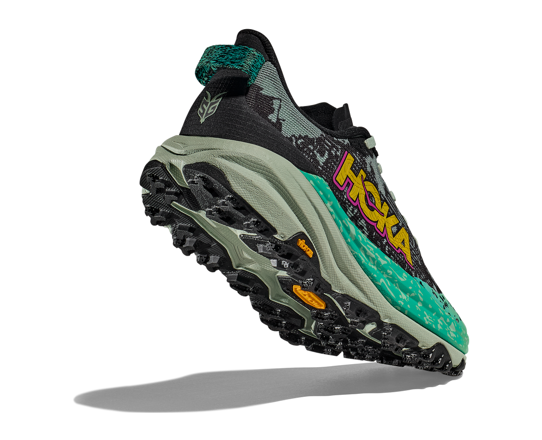 Women's Hoka Speedgoat 6 Color: Black / Aloe Vera  5